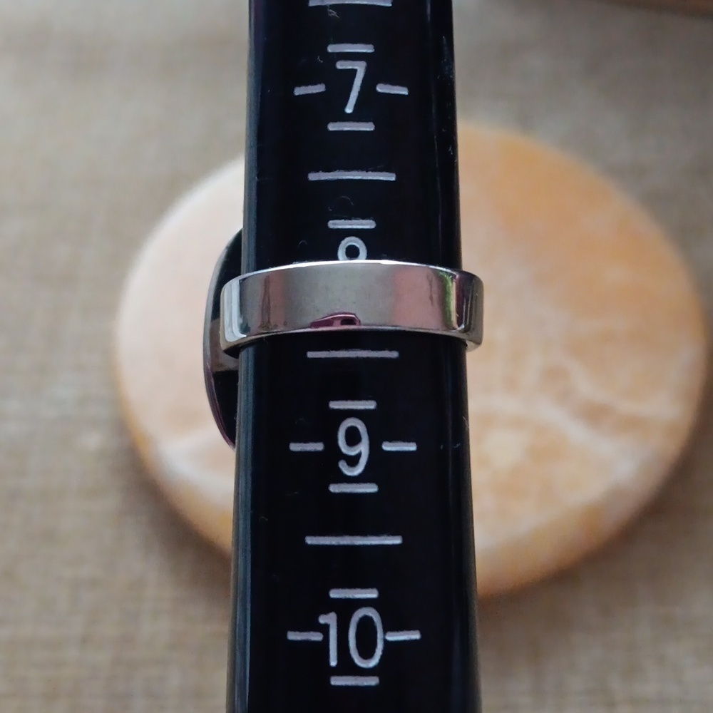 Silver Synthetic Red Stone Set Ring - Picture 10 of 14